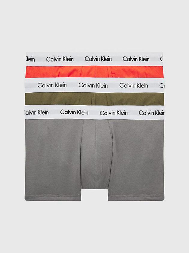 Calvin Klein USA 3 Pack Low Rise - Cotton Stretch Mens Trunks Grey 5487923-YR